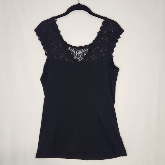 Express lace front v back tank black large - Picture 2 of 16